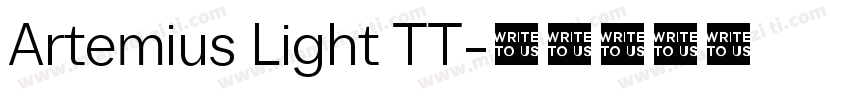 Artemius Light TT字体转换